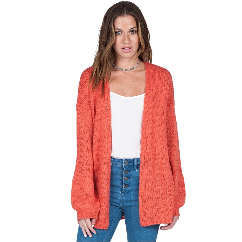 {Volcom} Mellow Bellow orange cardigan